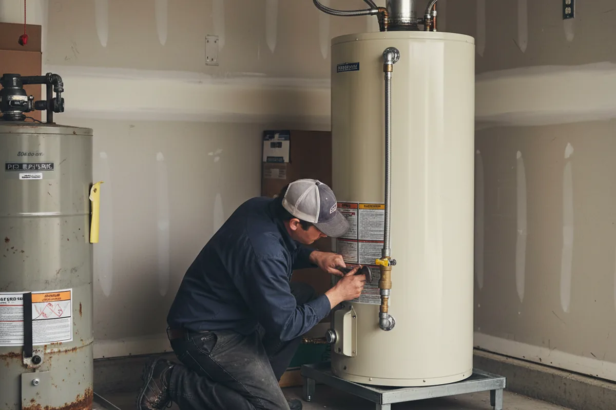 Water heater and shutoff valve replacement in Griffin